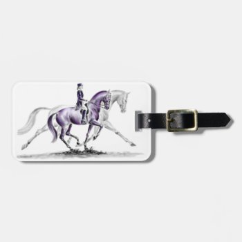 Dressage Horse In Trot Piaffe Luggage Tag by KelliSwan at Zazzle