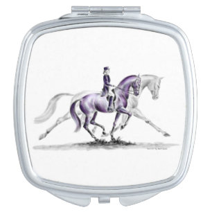 Dressage Horse in Trot Piaffe Mirror For Makeup