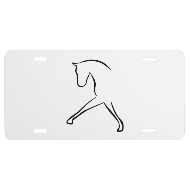 Dressage Horse License Plate (Front)