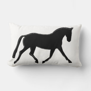 Dressage Horse Lumbar Pillow