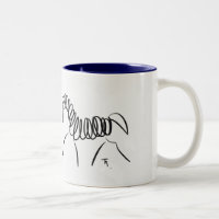 Dressage Horse Mug Blue