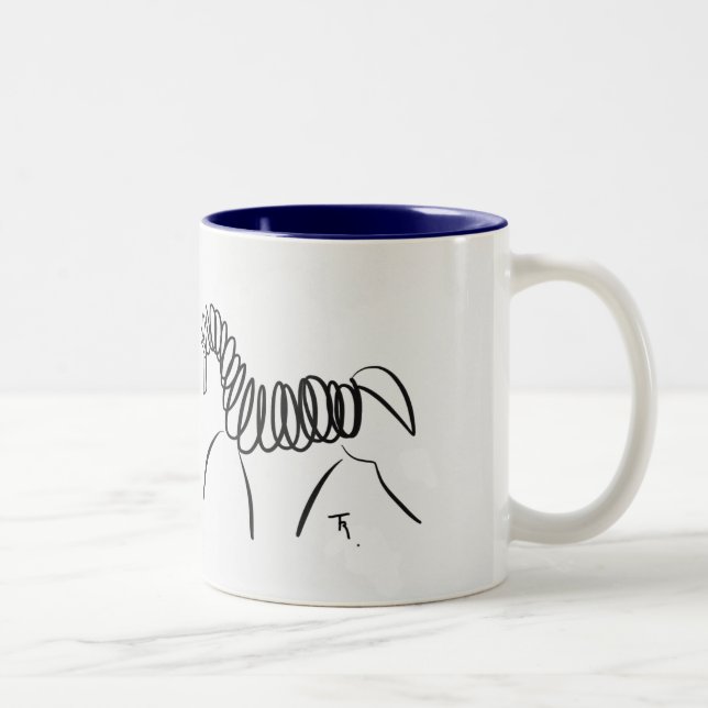 Dressage Horse Mug Blue (Right)