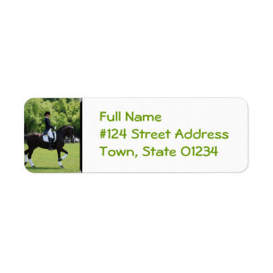 Dressage Horse Return Address Label