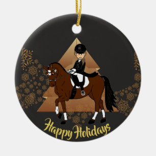 Dressage Horse Rider ADD PHOTO and Name Decoration