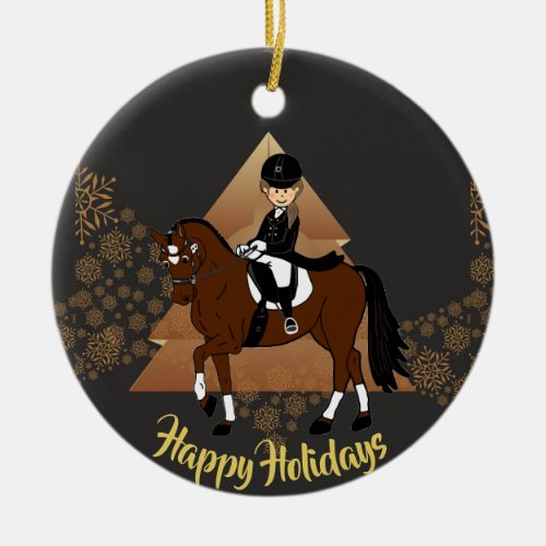 Dressage Horse Rider ADD PHOTO and Name Decoration