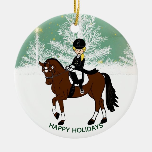 Dressage Horse Rider PHOTO Decoration Personalized (Front)