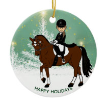 Dressage Horse Rider Xmas Decoration Personalized