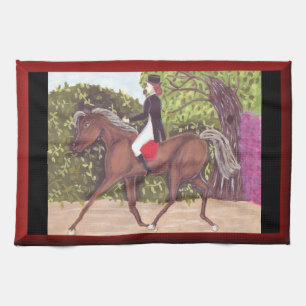 Dressage Horse riding kitchen towel