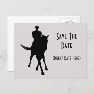 Dressage Horse Save The Date  Announcement Postcard