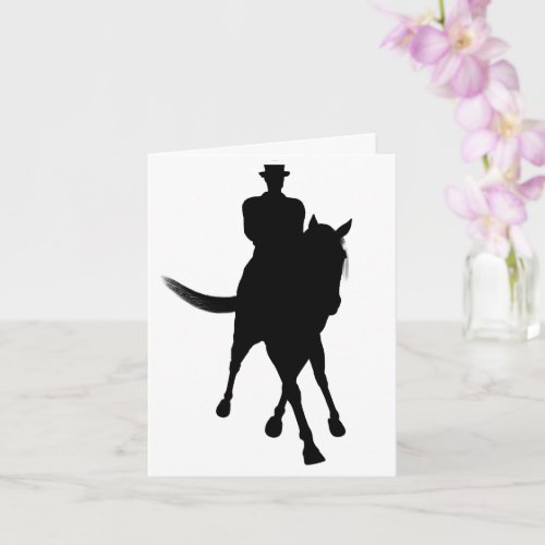 Dressage Horse Silhouette Blank Note Card