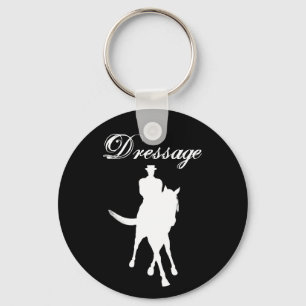 Dressage Horse Silhouette Keychain