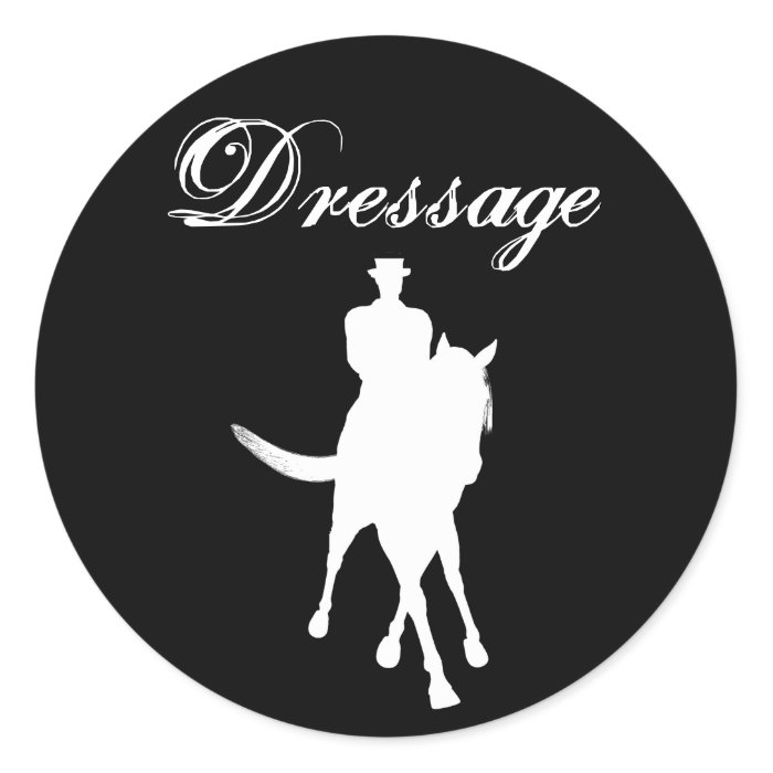 Dressage Horse Silhouette Sticker