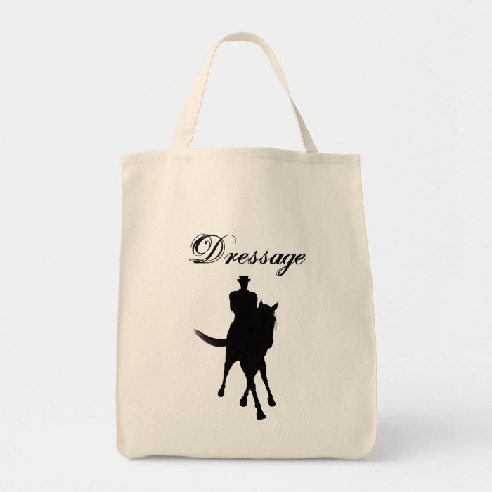 Dressage Horse Silhouette Tote Bag