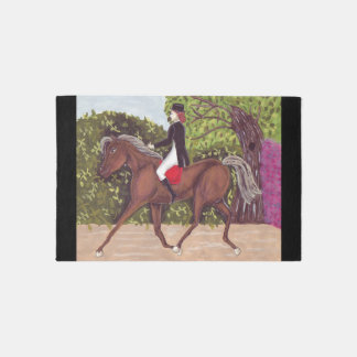 Dressage Horse Small Art Rug