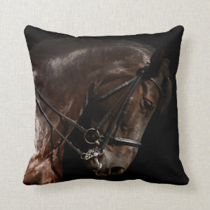 Dressage Horse Throw Pillow