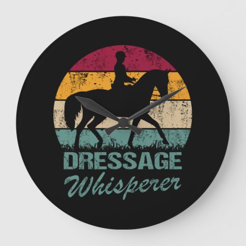Dressage Horse Whisperer Large Clock