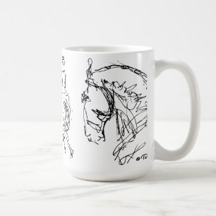 Dressage Horses Mug Black