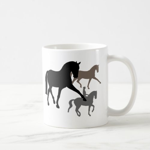 Dressage Horses Trio Coffee Mug