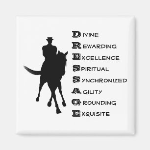 Dressage Is Horse And Rider Silhouette Magnet