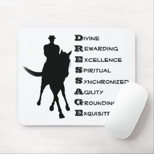 Dressage Is Horse And Rider Silhouette Mouse Pad