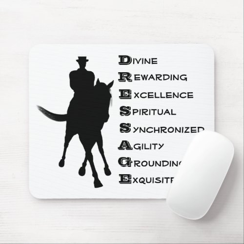 Dressage Is Horse And Rider Silhouette  Mouse Pad