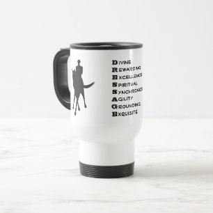 Dressage Is Horse And Rider Silhouette Travel Mug
