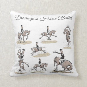 Dressage is Horse Ballet Throw Pillow