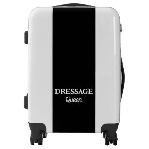 Dressage Queen Black Retro Script Equestrian Luggage