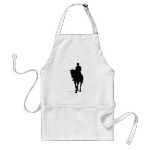 Dressage Rider Silhouette Adult Apron