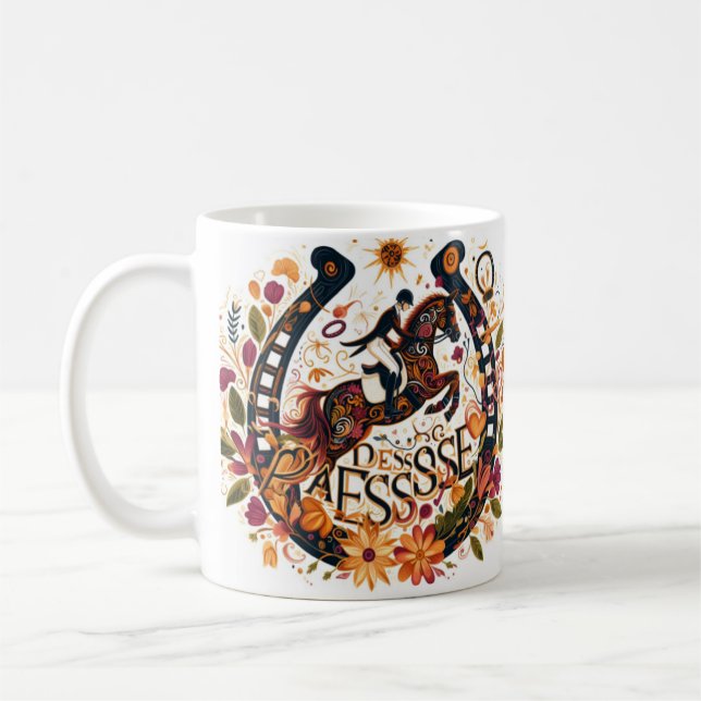 Dressage Riding Rider Horse Mug (Left)