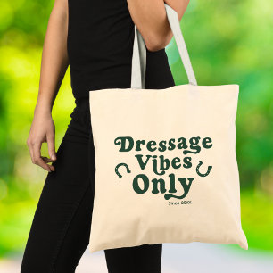 Dressage Vibes Only Retro Equestrian Tote Bag