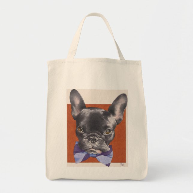 "Dressed for Dinner" Organic Grocery Tote (Front)