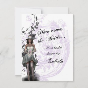 Dressed In White Modern Bridal Shower Invitation by gothicbusiness at Zazzle