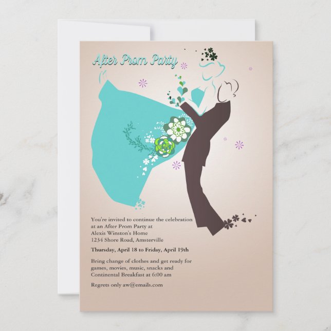 Dressed Up Couple (Blue) Invitation (Front)