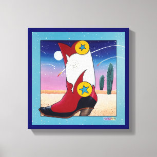 Dressed Up COWBOY BOOTS Gallery Wrapped Canvas Print