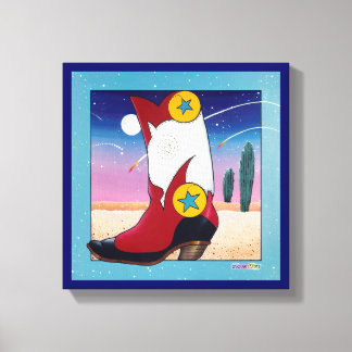 Dressed Up COWBOY BOOTS Gallery Wrapped Canvas Print