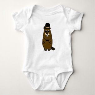 Dressed up Groundhog Baby Bodysuit