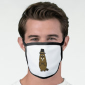 Dressed up Groundhog Face Mask (Worn Him)