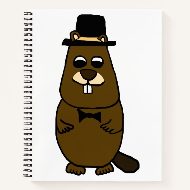 Dressed up Groundhog Notebook (Front)