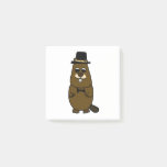 Dressed up Groundhog Post-it Notes