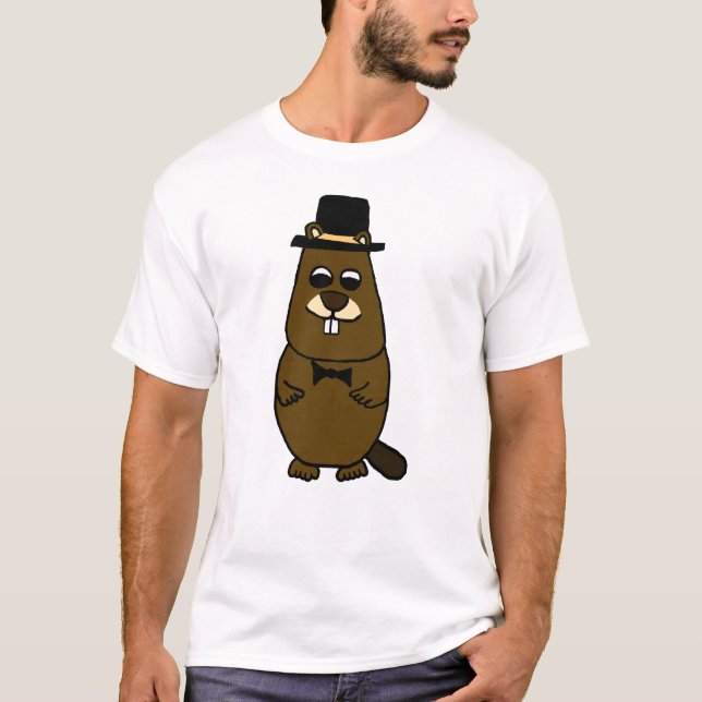 Dressed up Groundhog T-Shirt (Front)