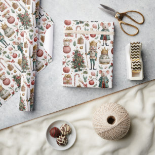 Dressed-Up Mice and Baubles Wrapping Paper