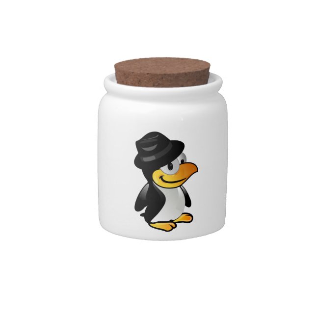 DRESSED UP PENGUIN CANDY JAR (Front)
