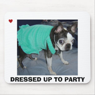 DRESSED UP TO PARTY MOUSE PAD