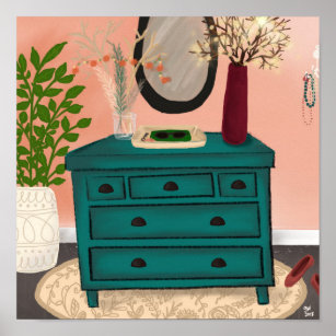 Dresser in a Snazzy Place Poster