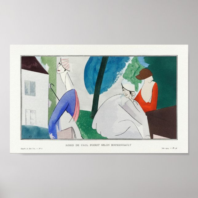 Dresses by Paul Poiret According to Boussingault Poster (Front)