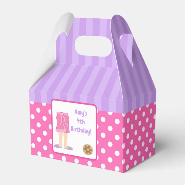 Dressing Gown Pyjamas and Pancakes Party Favor Boxes (Front Side)