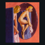 Dressing Pin Up Poster<br><div class="desc">Vintage pinup. High resolution image from the original painting.</div>