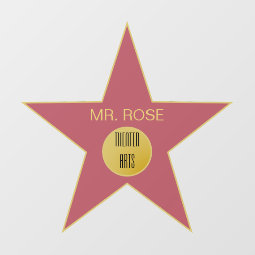 Dressing Room Star Hollywood Superlative Wall Decal | Zazzle