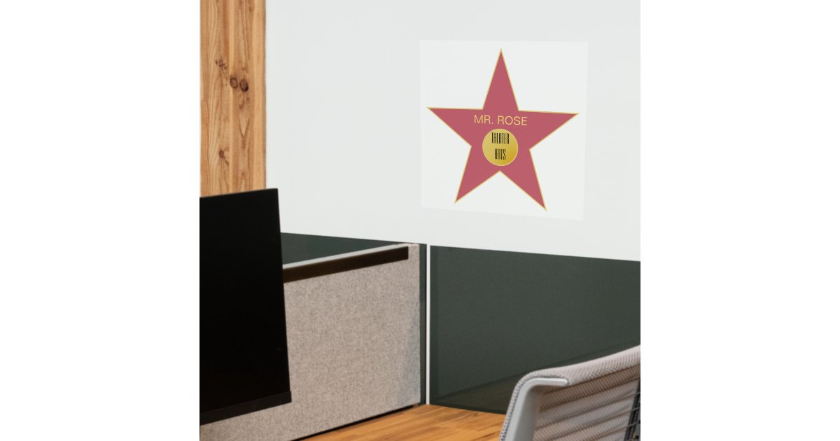 Dressing Room Star Hollywood Superlative Wall Decal | Zazzle